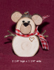 Small Wood Disk Bear Ornament 